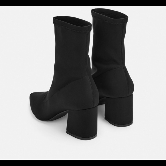 Misguided black pointed toe sock boots - Picture 3 of 5